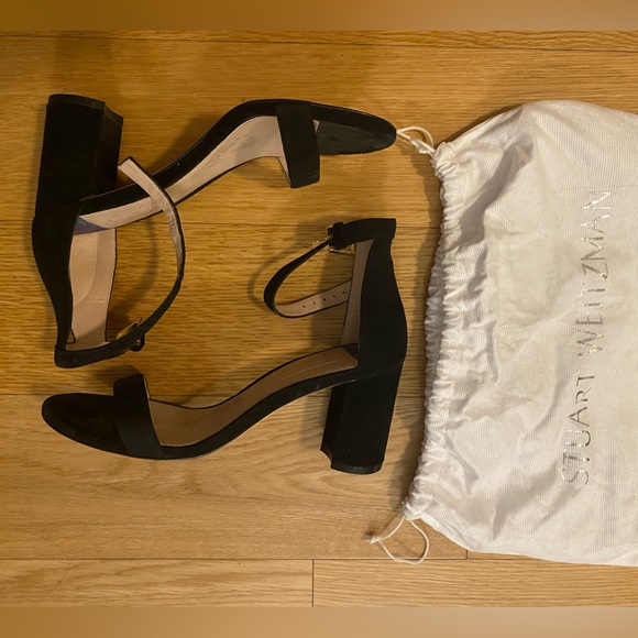 Stuart Weitzman Nudistcurve Suede Ankle-Strap Sandals Size 7 - Picture 3 of 5